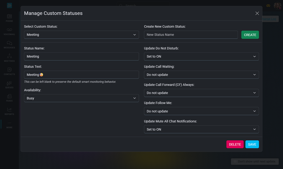 Custom Status